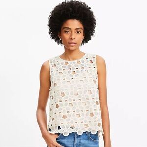 LOFT Daisy Crochet Tank Top